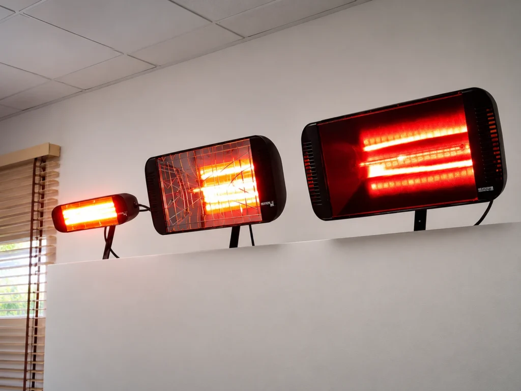 Různé varianty nástěnných infrazářičů