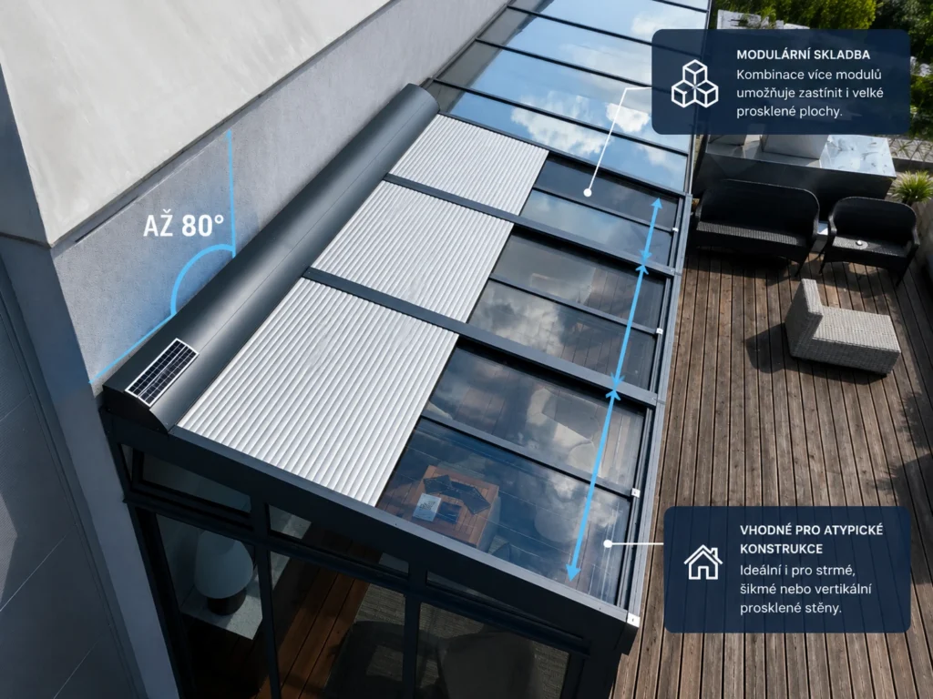 Nadstřešní solární rolety SUNROLS s integrací meteostanice Netatmo